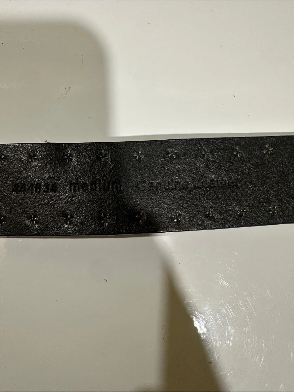 Calvin Klein Jeans Black Studded Leather Belt with Gunmetal Buckle